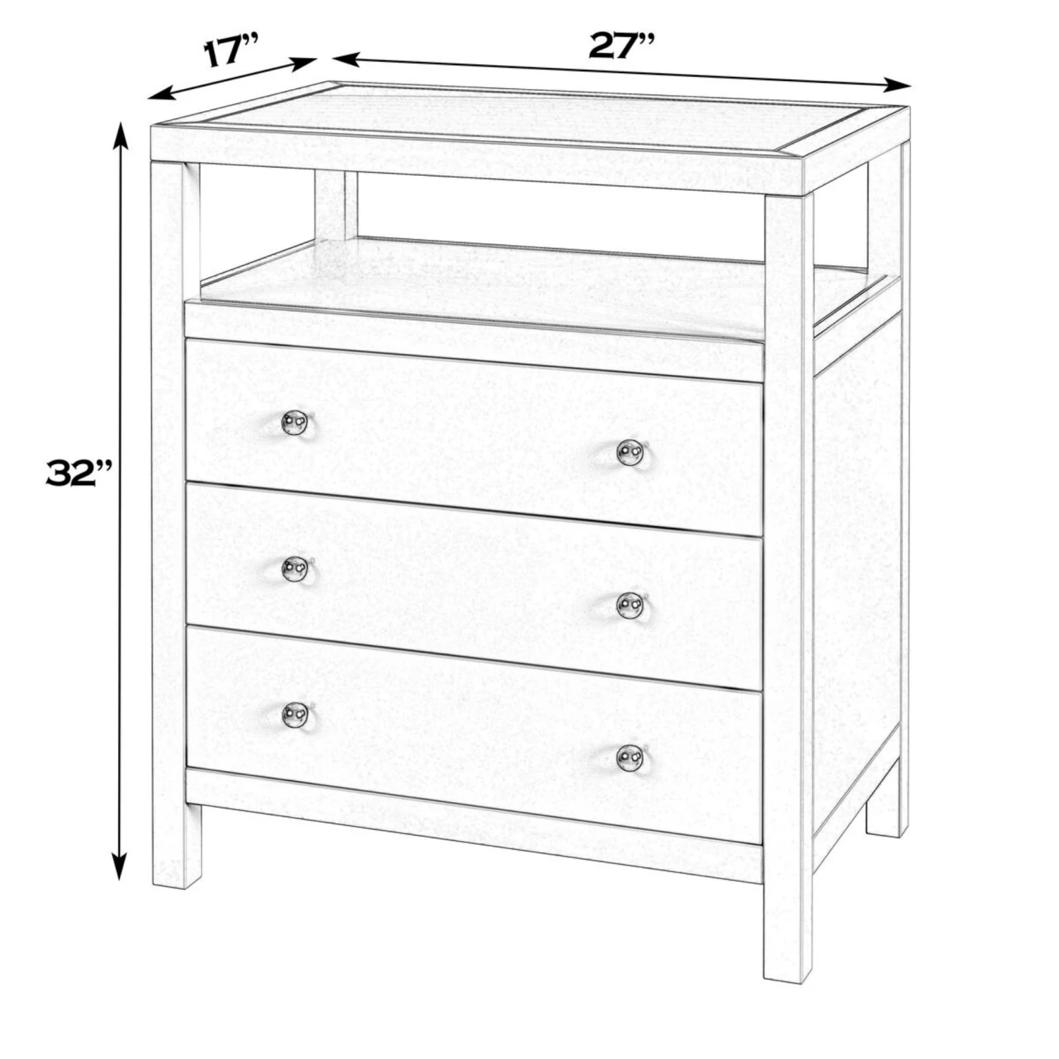 Nora Three Drawer Nightstand In White 6 Nora Three Drawer Nightstand In White - Image 6