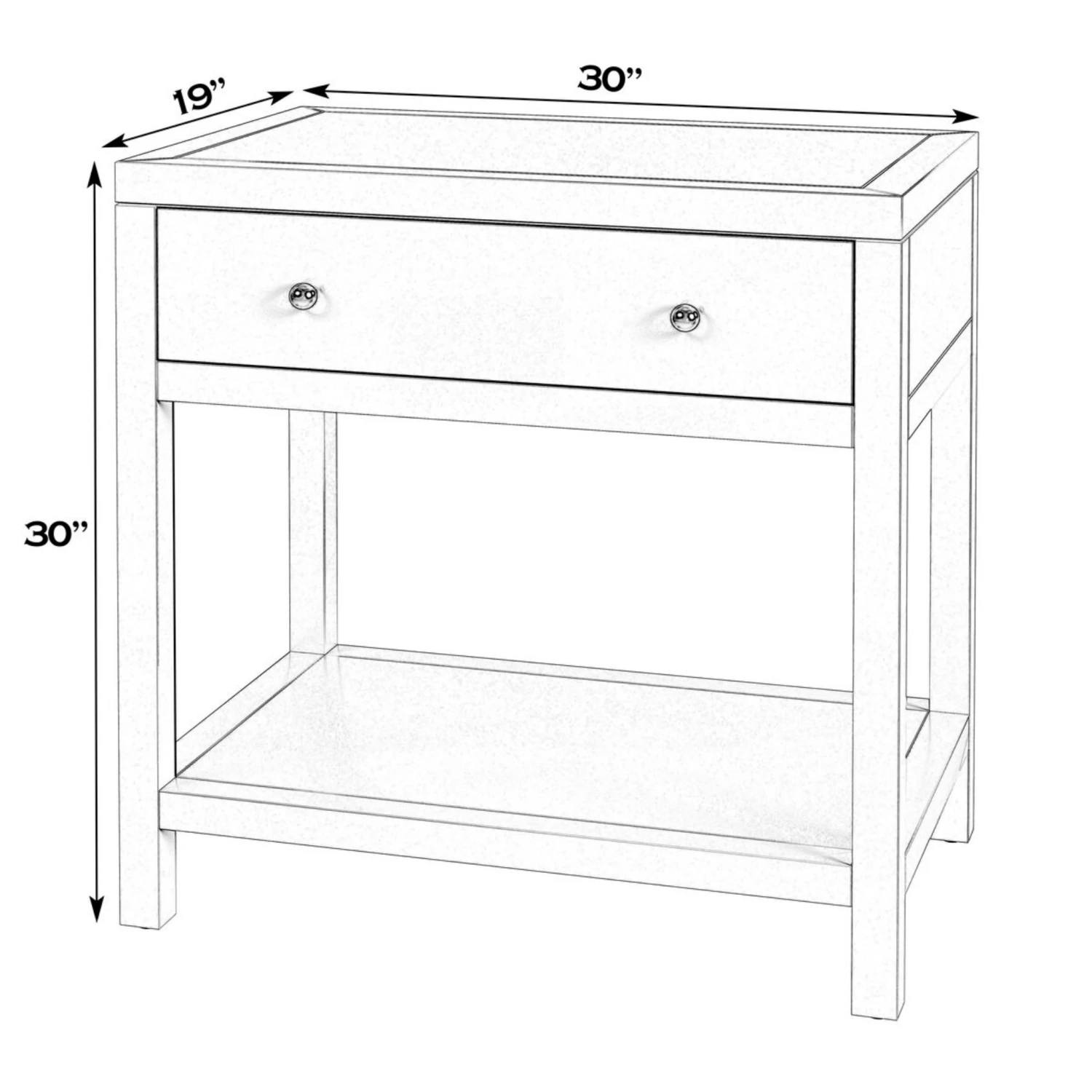 Nora One Drawer Nightstand In White 7 Nora One Drawer Nightstand In White - Image 7