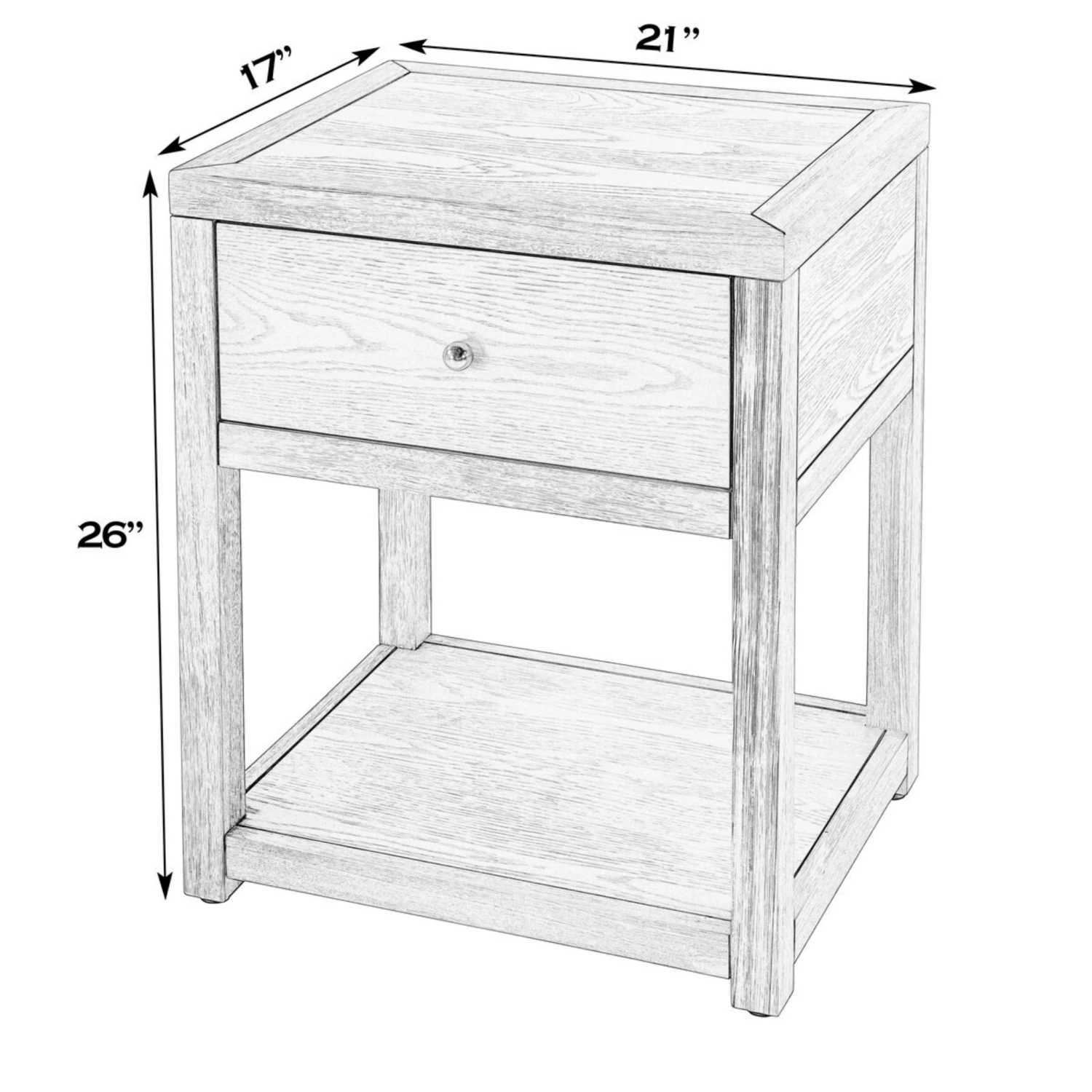 Small Nora One Drawer Nightstand In White 6 Small Nora One Drawer Nightstand In White - Image 6