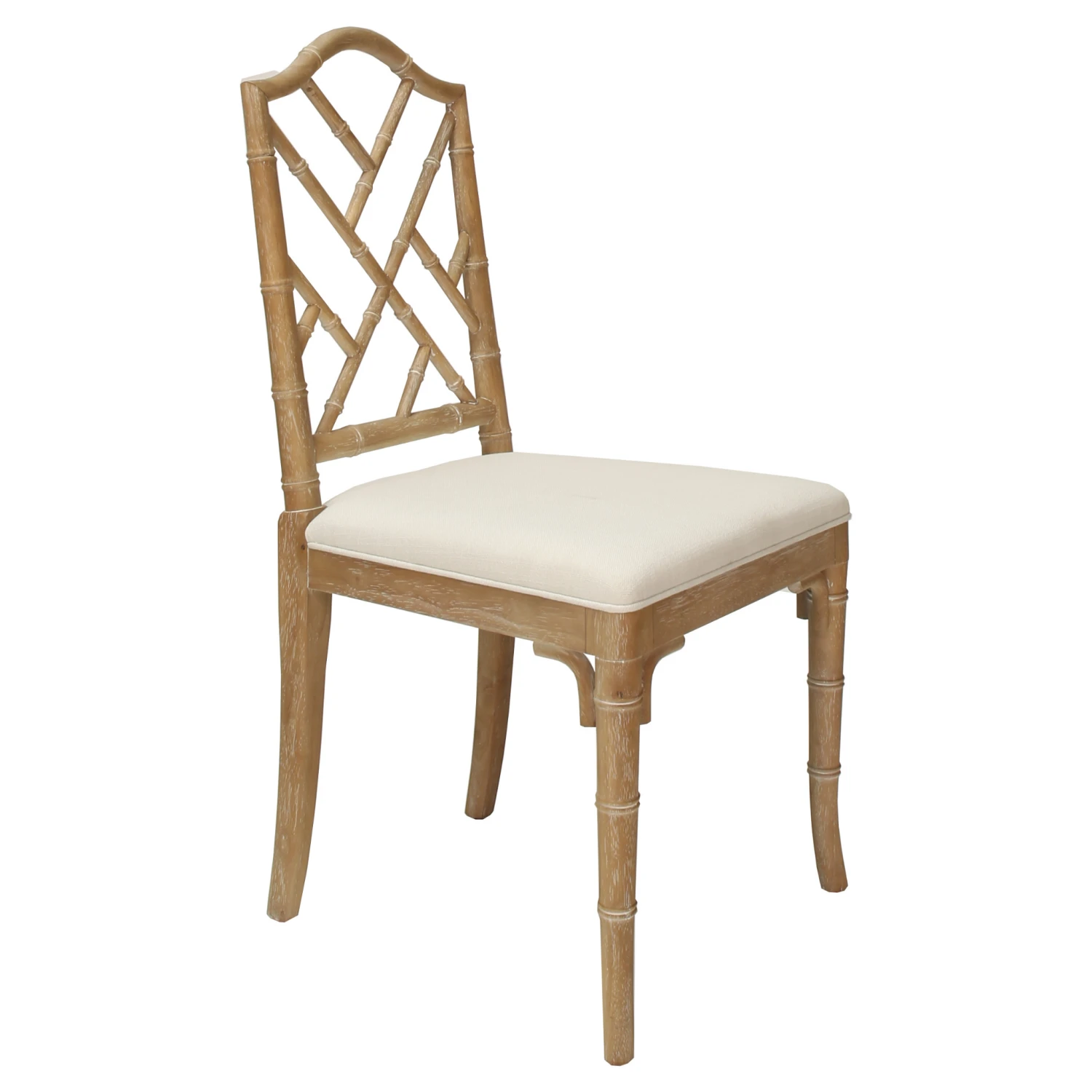 Chippendale Style Bamboo Dining Chair In Cerused Oak 3 Chippendale Style Bamboo Dining Chair In Cerused Oak - Image 3