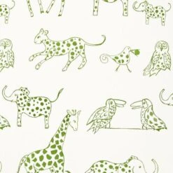 Schumacher Jungle Animal Kids Fabric -Famous Furniture Store 66252