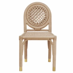 Gentry Round Back Rattan Wrapped Dining Chair