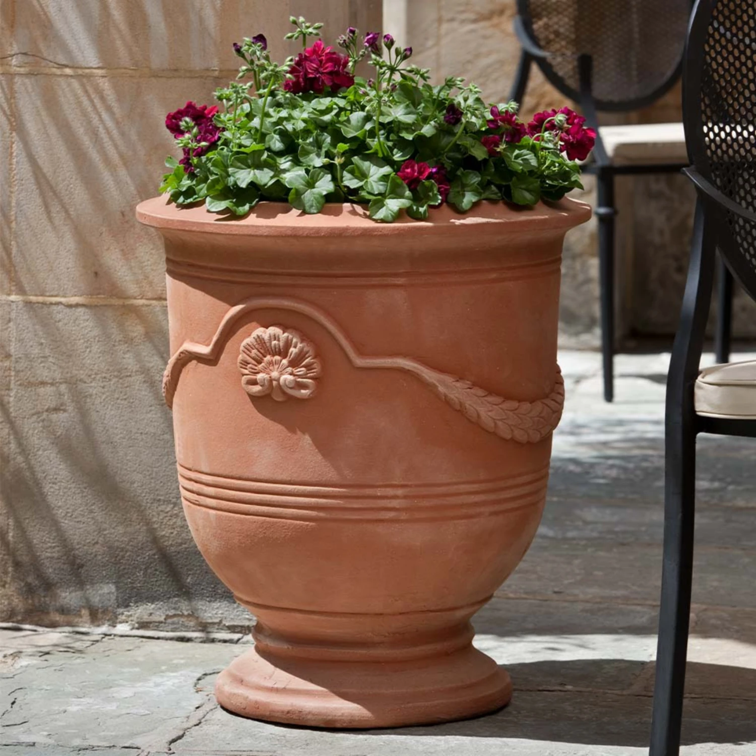 Set Of Three Coquille Anduze Urn Planters 2 Set Of Three Coquille Anduze Urn Planters - Image 2