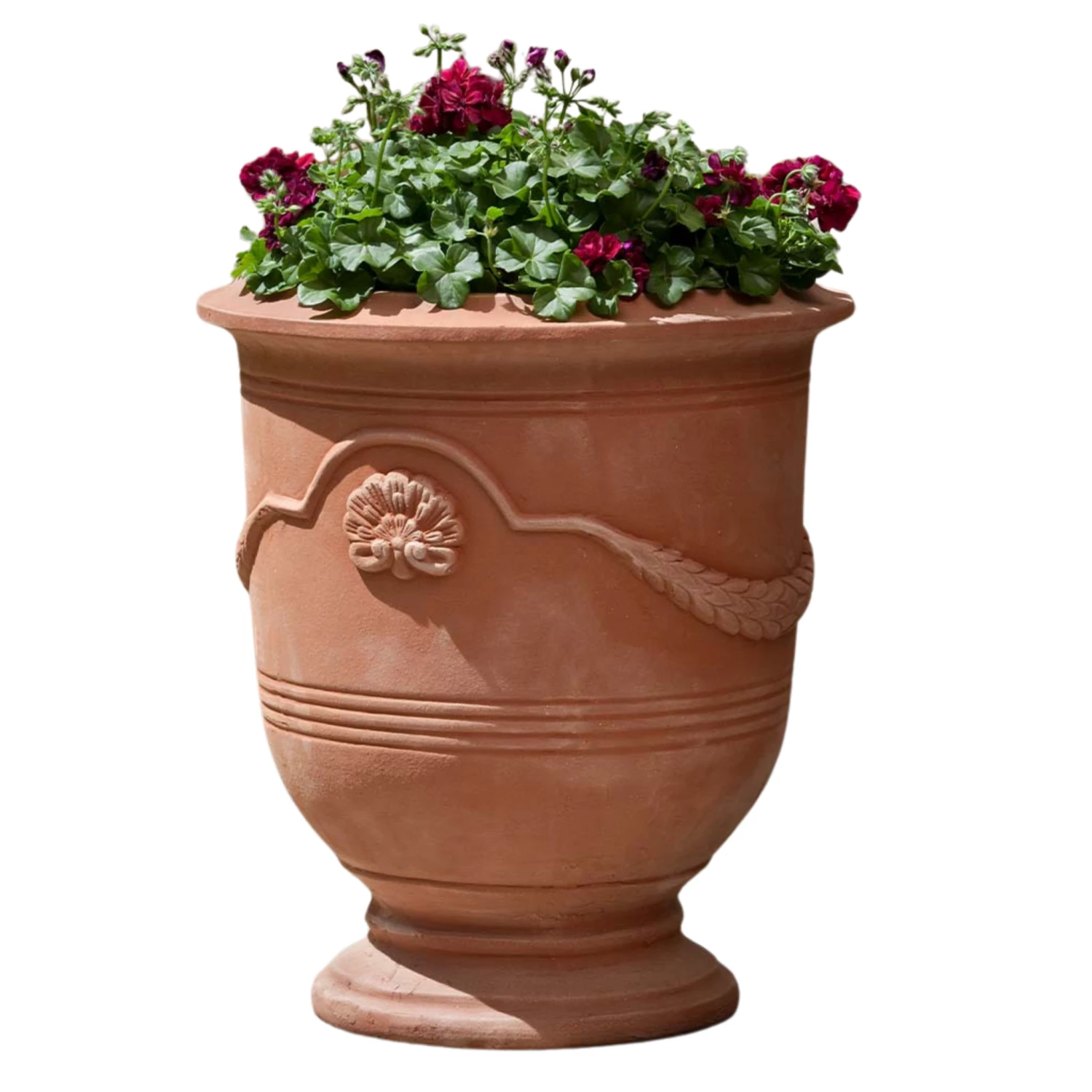 Set Of Three Coquille Anduze Urn Planters 1 Set Of Three Coquille Anduze Urn Planters