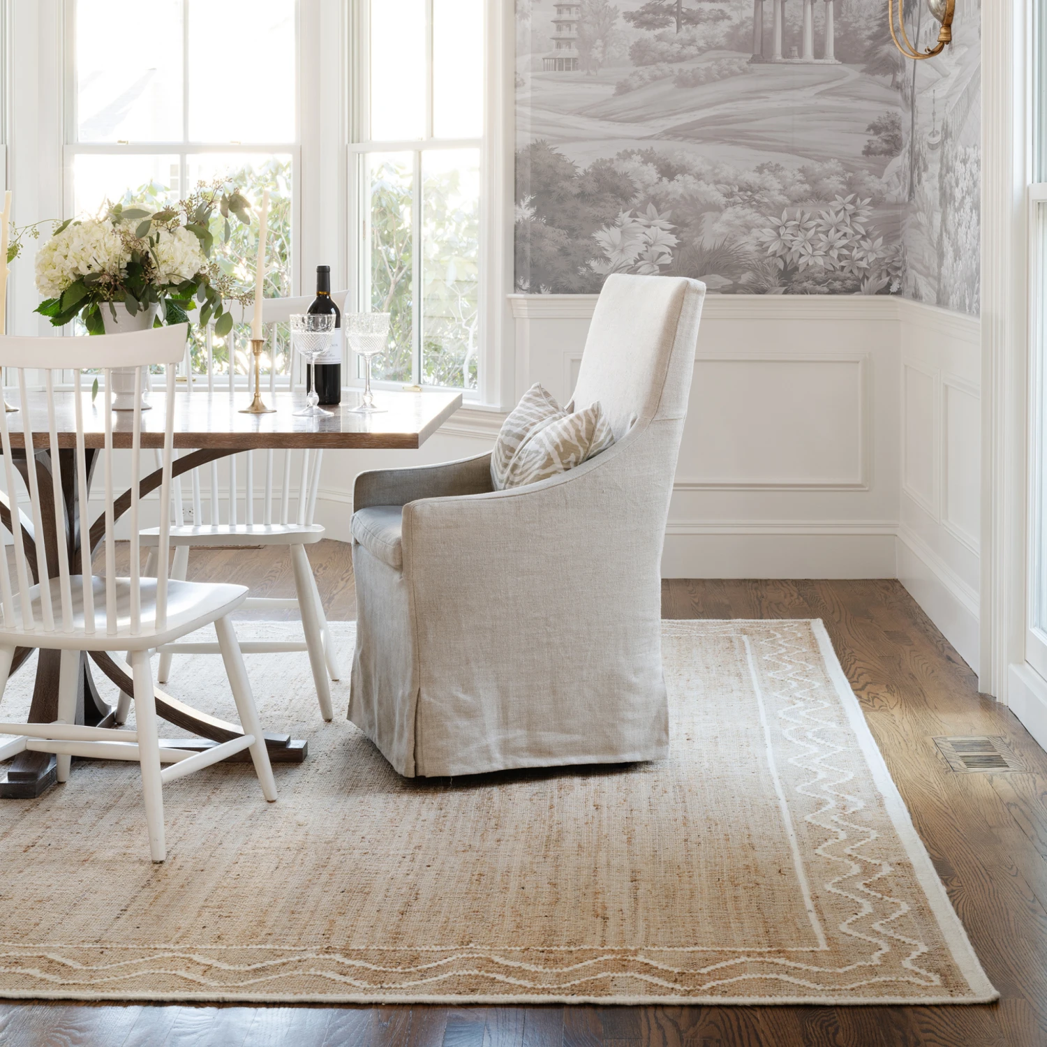 Orchard Ripple Natural Hand Woven Wool And Jute Area Rug 3 Orchard Ripple Natural Hand Woven Wool And Jute Area Rug - Image 3