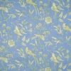 Aviary Linen Fabric In Sky Blue