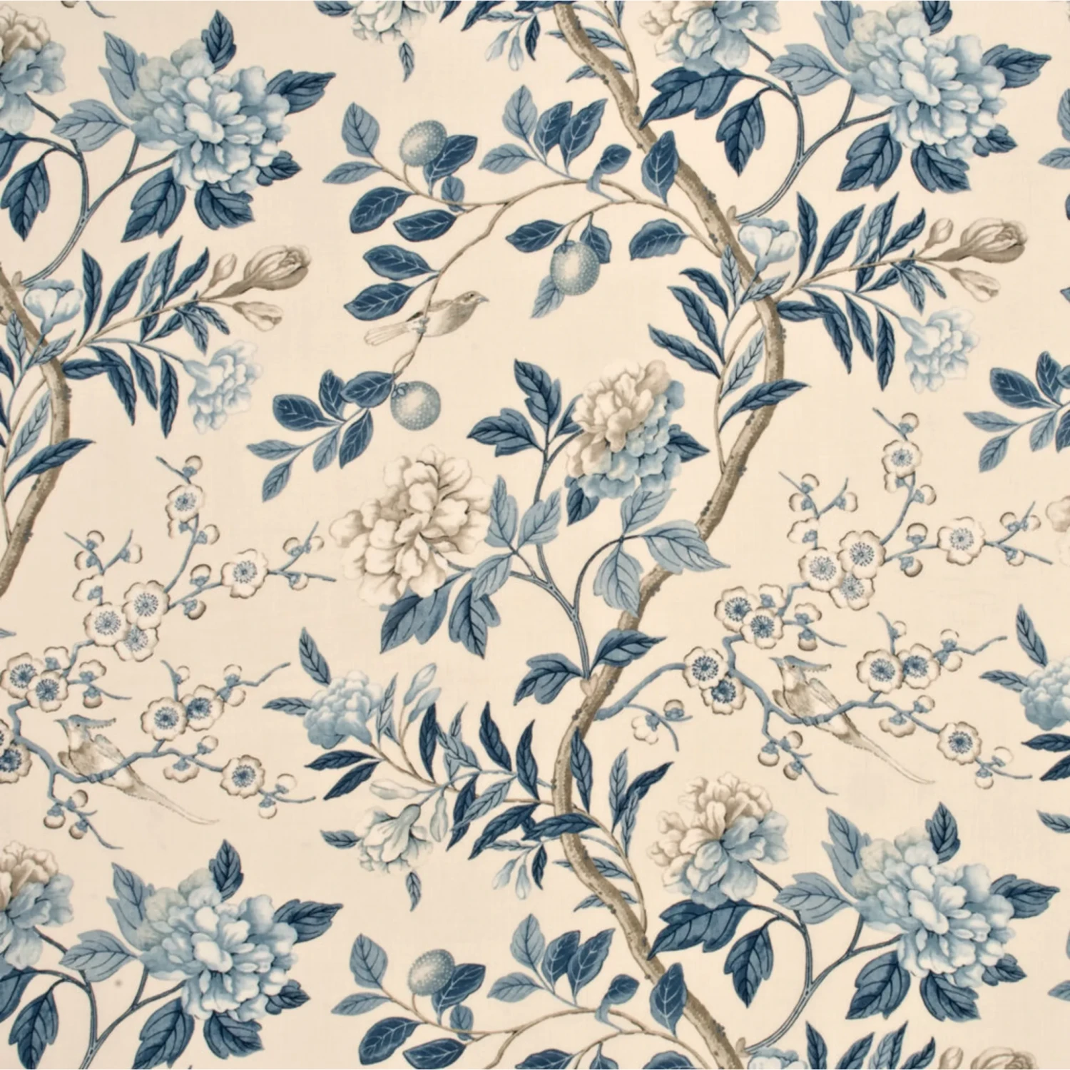 GP&J Baker Emperor's Garden Print Decorative Fabric 1 GP&J Baker Emperor's Garden Print Decorative Fabric