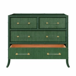 Beckett Green Grasscloth Four Drawer Chest -Famous Furniture Store Beckett Green Grasscloth Four Drawer Chest The Well Appointed House2