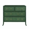 Beckett Green Grasscloth Four Drawer Chest