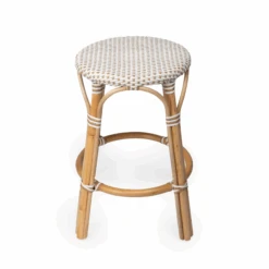 Beige And White Rattan Frame Counter Stool 10 Beige And White Rattan Frame Counter Stool -Famous Furniture Store Beige and White Rattan Frame Counter Stool The Well Appointed House 4