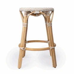 Beige And White Rattan Frame Counter Stool 11 Beige And White Rattan Frame Counter Stool -Famous Furniture Store Beige and White Rattan Frame Counter Stool The Well Appointed House 5