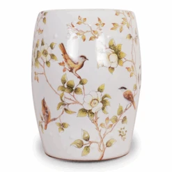 Bird And Floral Design Porcelain Garden Stool