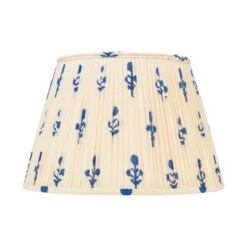 Blue Rose Pleated Lamp Shade - Available In Multiple Sizes