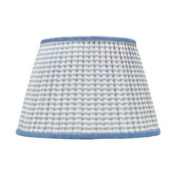 Blue Striped Pleated Lamp Shade - Available In Multiple Sizes