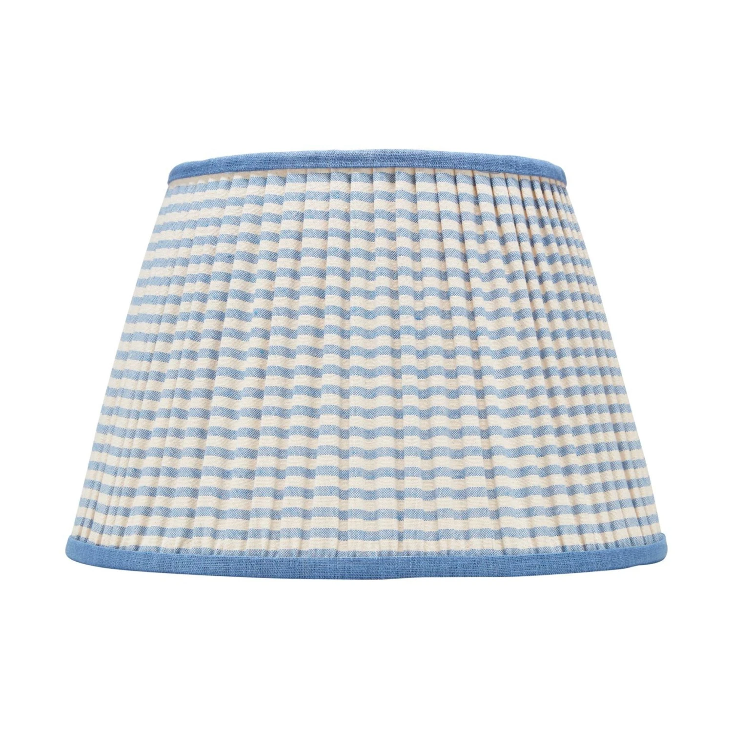 Blue Striped Pleated Lamp Shade - Available In Multiple Sizes 1 Blue Striped Pleated Lamp Shade - Available In Multiple Sizes