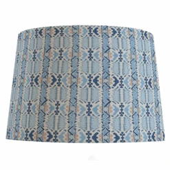 Blue Ikat Patterned Lampshade In Lakeside