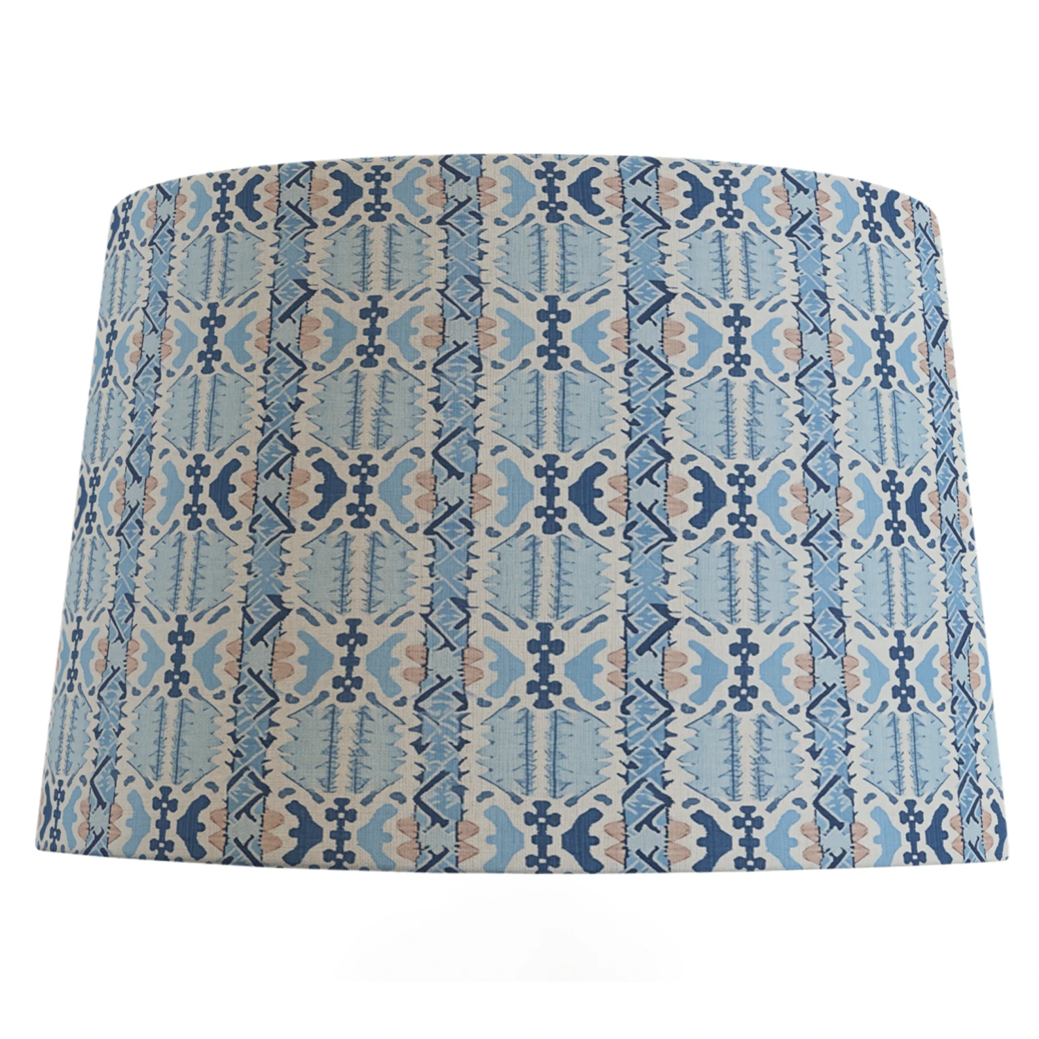 Blue Ikat Patterned Lampshade In Lakeside 1 Blue Ikat Patterned Lampshade In Lakeside