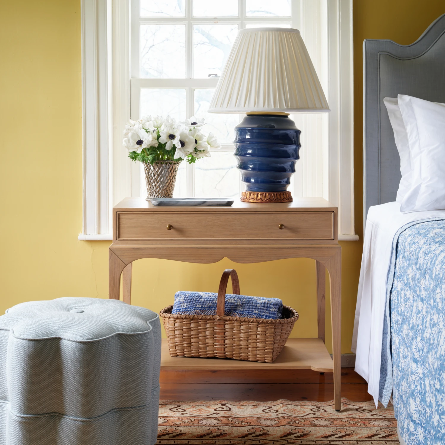 Box Pleat Linen Lampshade 2 Box Pleat Linen Lampshade - Image 2