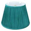 British Short Empire Pleated Lamp Shade In Peacock Green