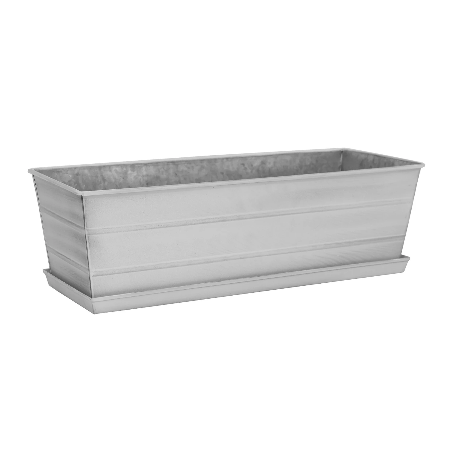 Medium Galvanized Flower Box With Tray 6 Medium Galvanized Flower Box With Tray - Image 6