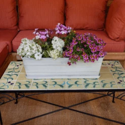 Medium Galvanized Flower Box With Tray 12 Medium Galvanized Flower Box With Tray -Famous Furniture Store C 20W T 6