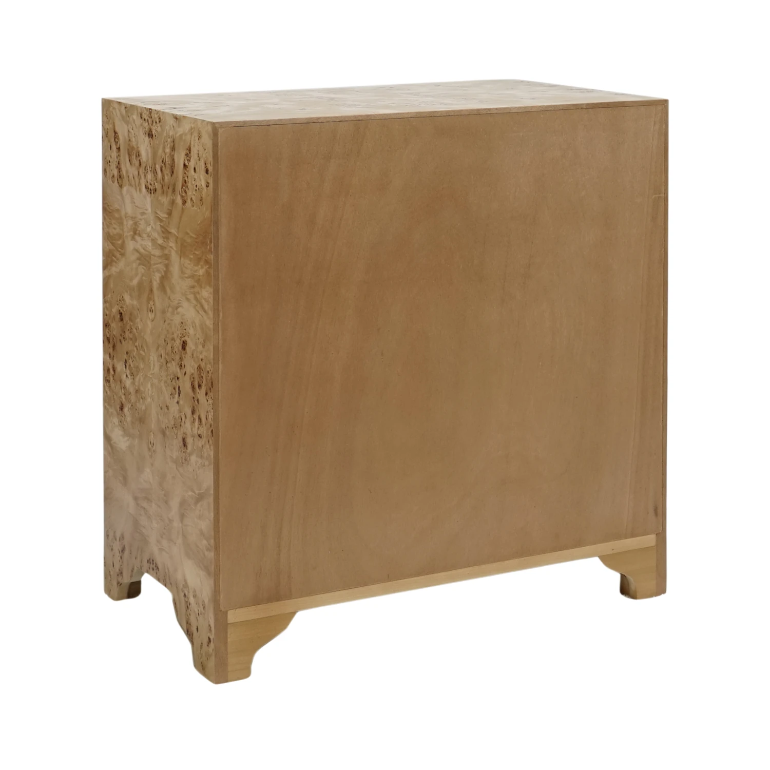 Calvin Three Drawer Matte Burl Finish Nightstand 3 Calvin Three Drawer Matte Burl Finish Nightstand - Image 3