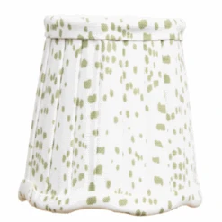 Celadon Polkadot Scalloped Sconce Shade