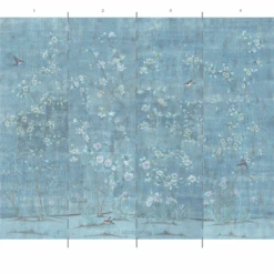 Chanteur Silver Chinoiserie Mural Wallpaper Panels 11 Chanteur Silver Chinoiserie Mural Wallpaper Panels -Famous Furniture Store Chanteur Silver Chinoiserie Mural Wallpaper Panels The Well Appointed House 4
