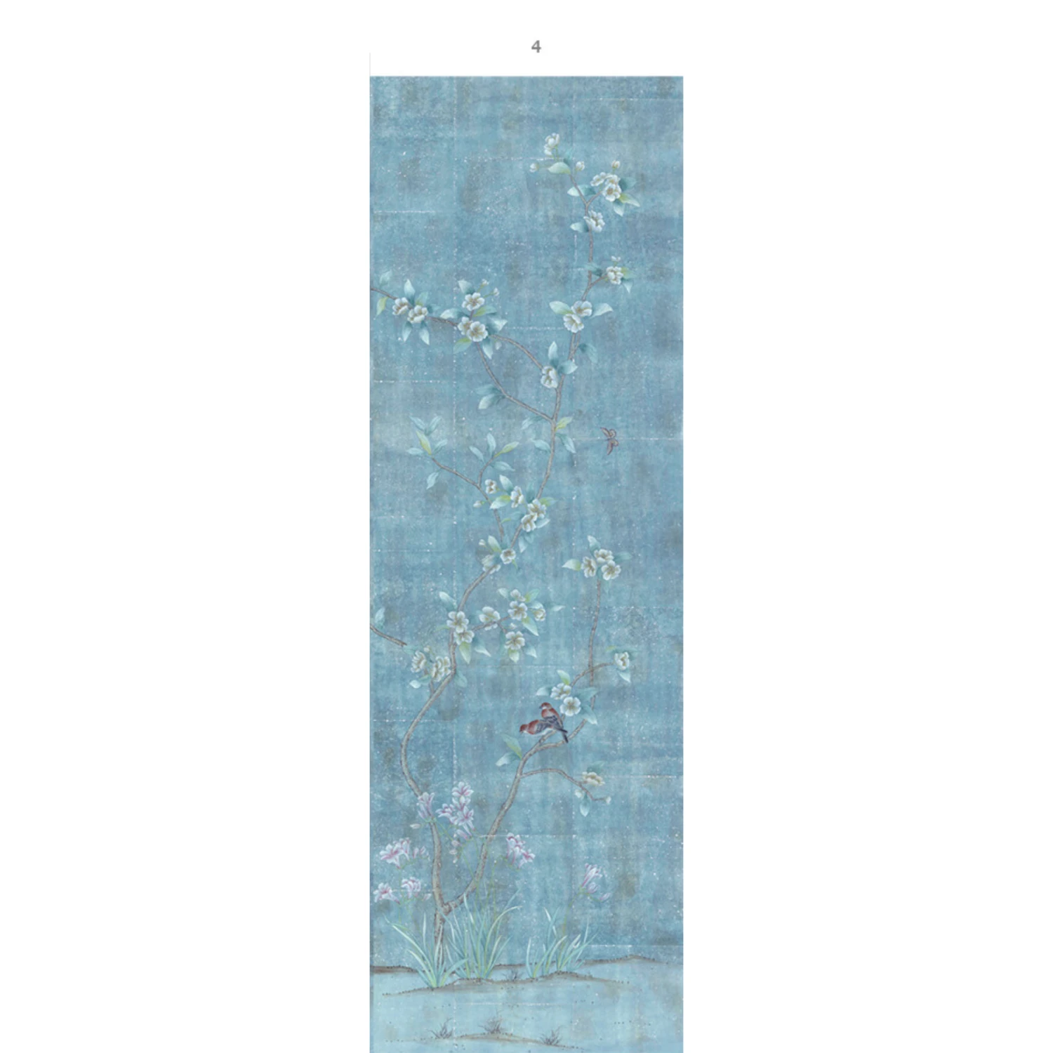 Chanteur Silver Chinoiserie Mural Wallpaper Panels 8 Chanteur Silver Chinoiserie Mural Wallpaper Panels - Image 8