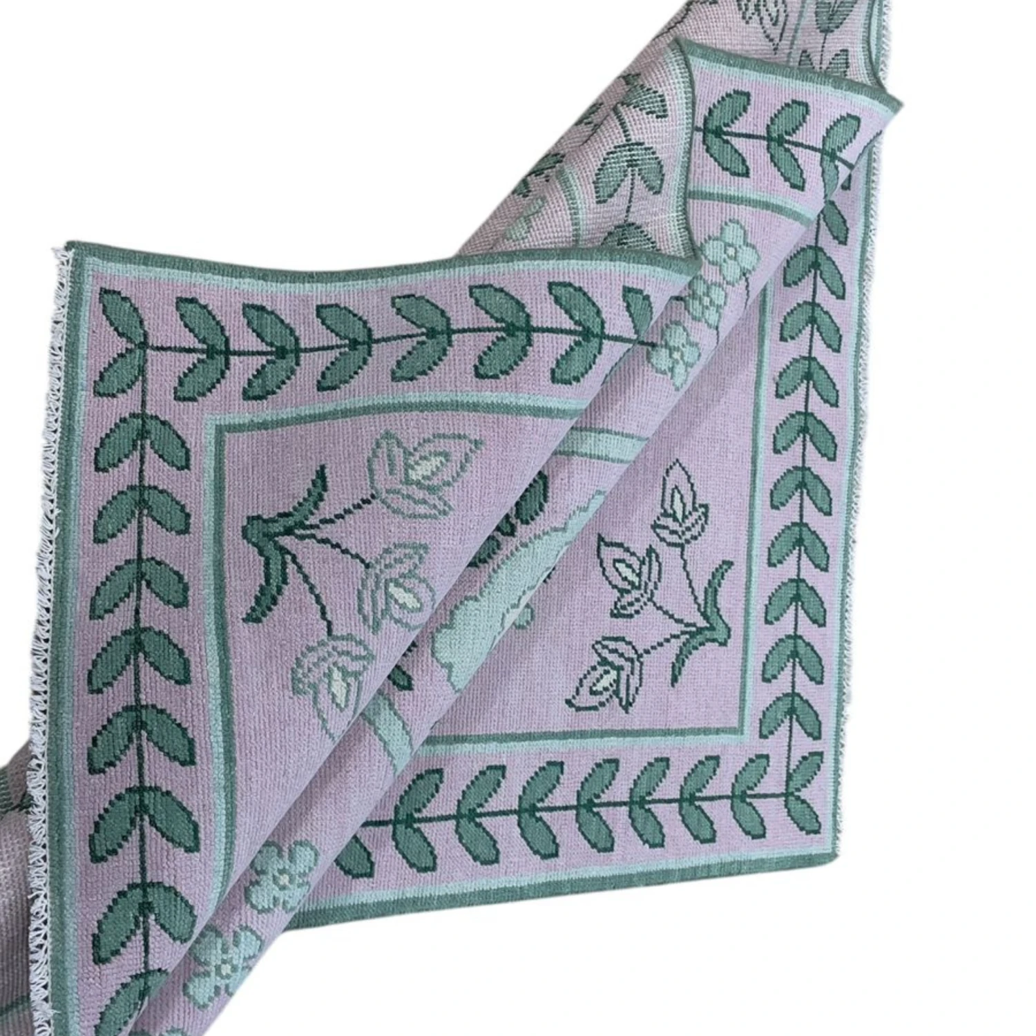 Claudia Oushak Rug In Pink And Green 7 Claudia Oushak Rug In Pink And Green - Image 7