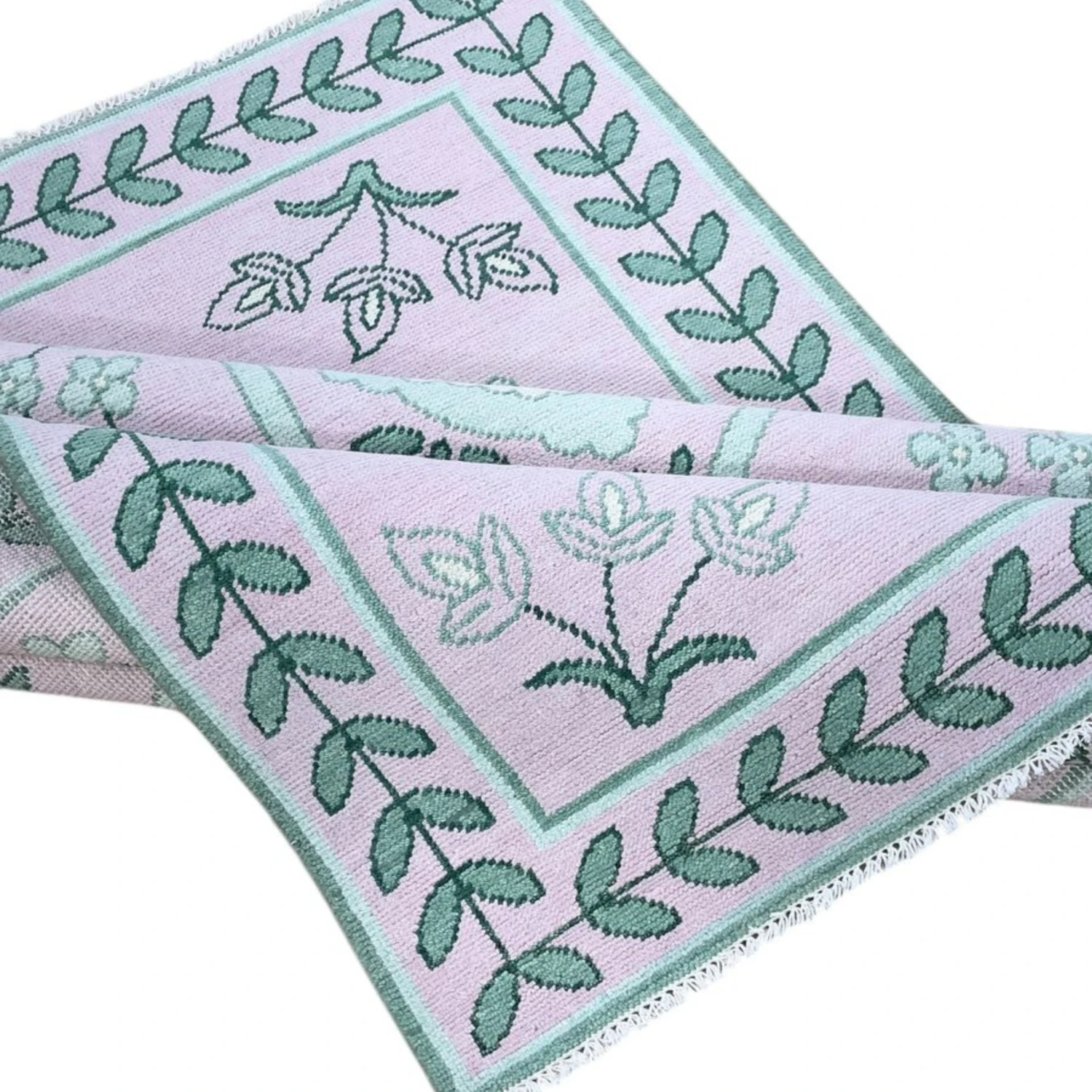 Claudia Oushak Rug In Pink And Green 8 Claudia Oushak Rug In Pink And Green - Image 8