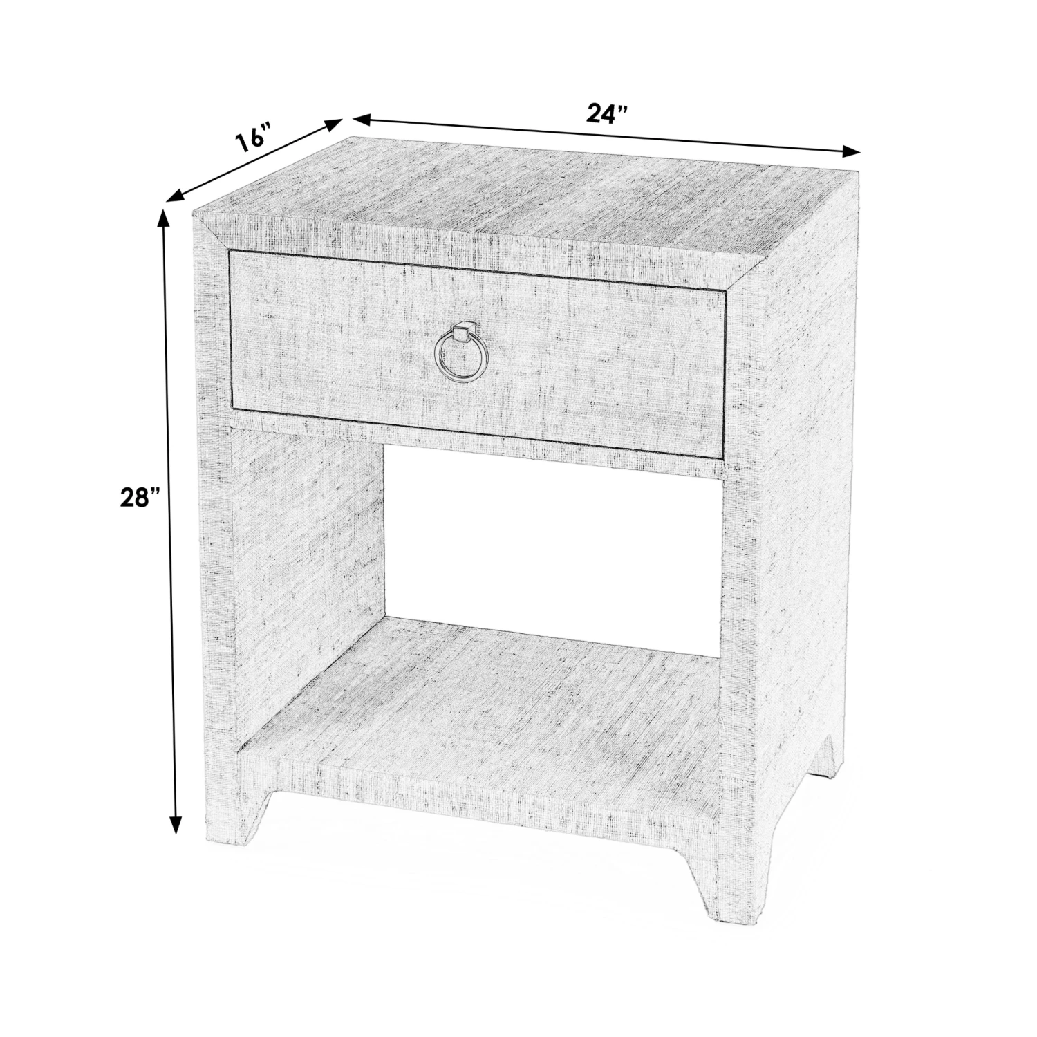 Coastal Natural Saguran Raffia Single Drawer Nightstand 9 Coastal Natural Saguran Raffia Single Drawer Nightstand - Image 9