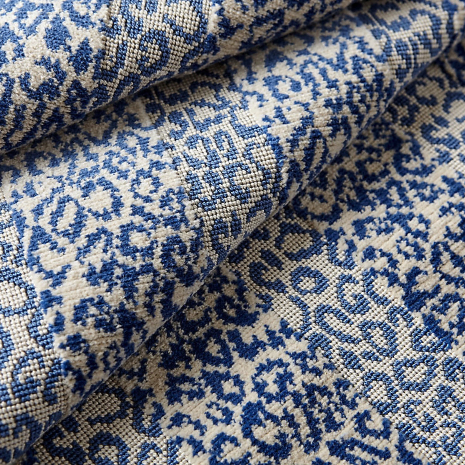 Corbet Leopard Print Fabric In Blue 3 Corbet Leopard Print Fabric In Blue - Image 3
