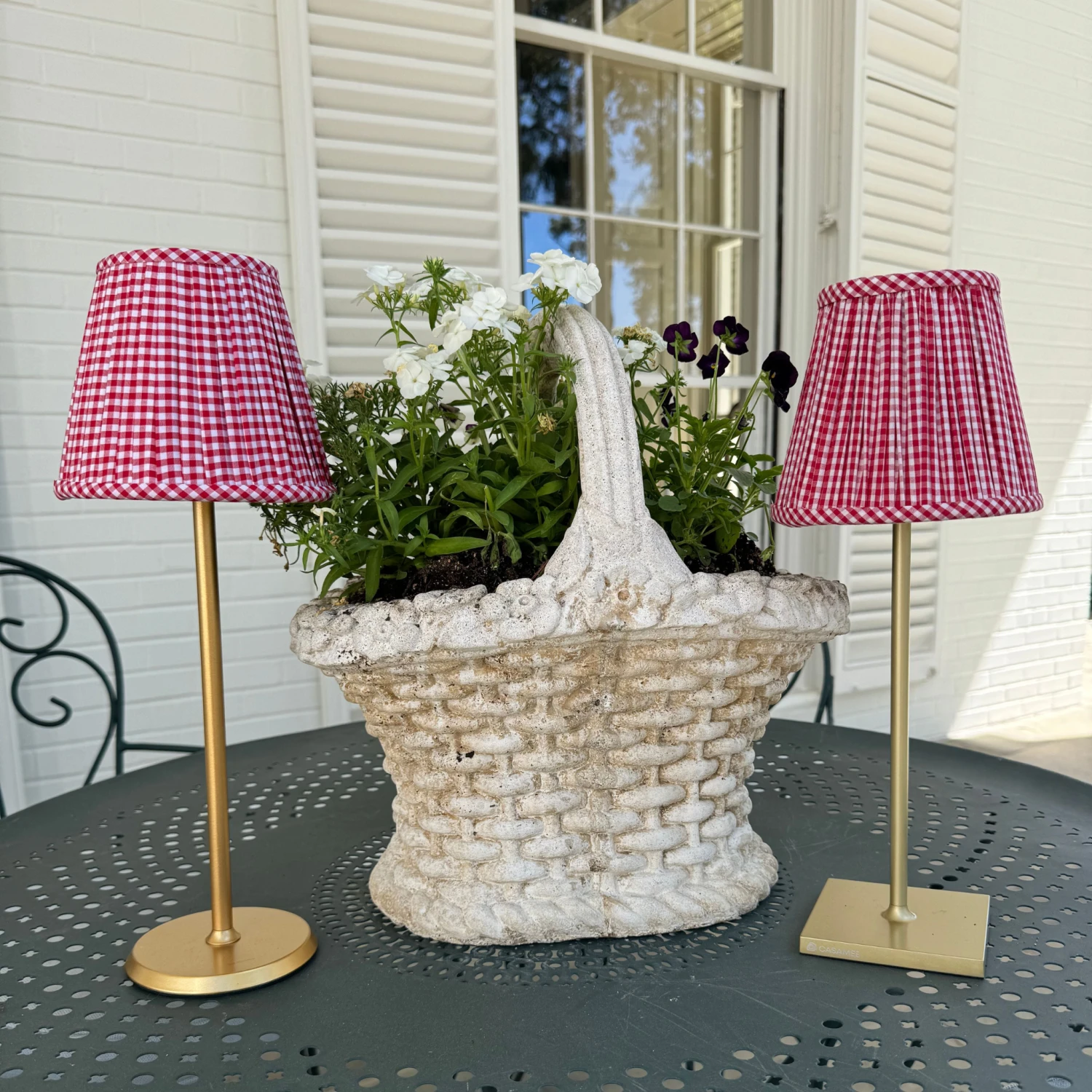 Cordless Empire Shade Cover In Gingham Red 2 Cordless Empire Shade Cover In Gingham Red - Image 2