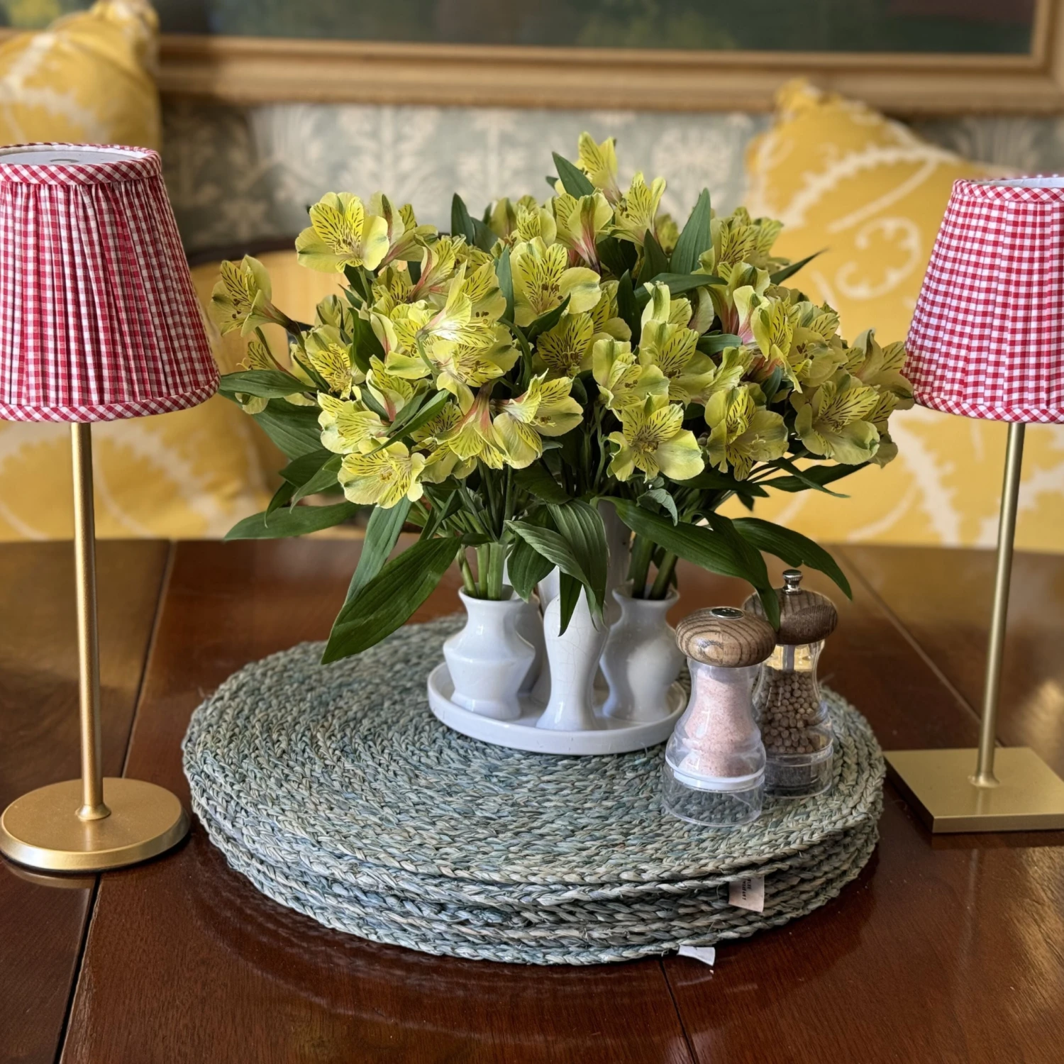 Cordless Empire Shade Cover In Gingham Red 3 Cordless Empire Shade Cover In Gingham Red - Image 3