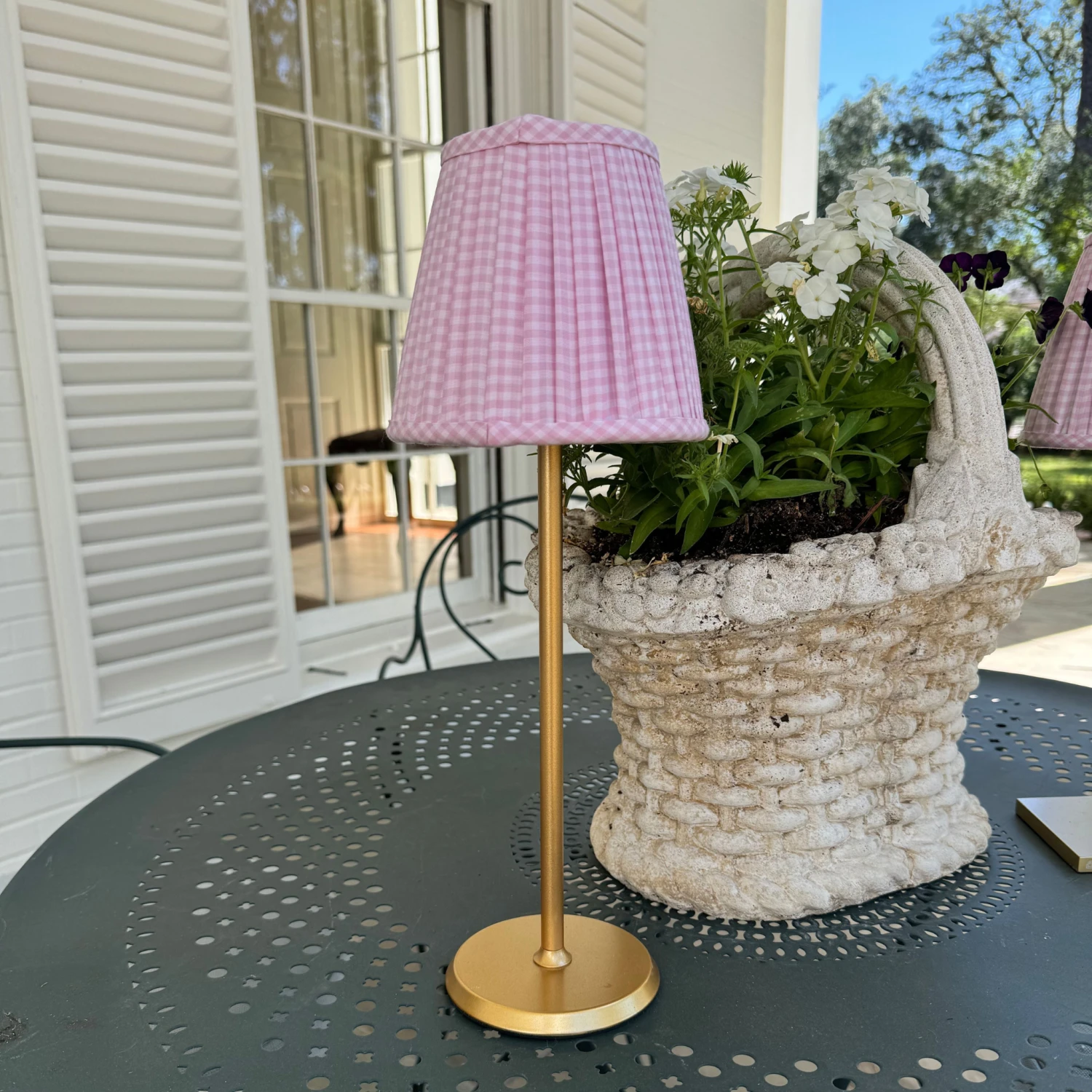 Cordless Shade Cover In Pink Gingham 2 Cordless Shade Cover In Pink Gingham - Image 2