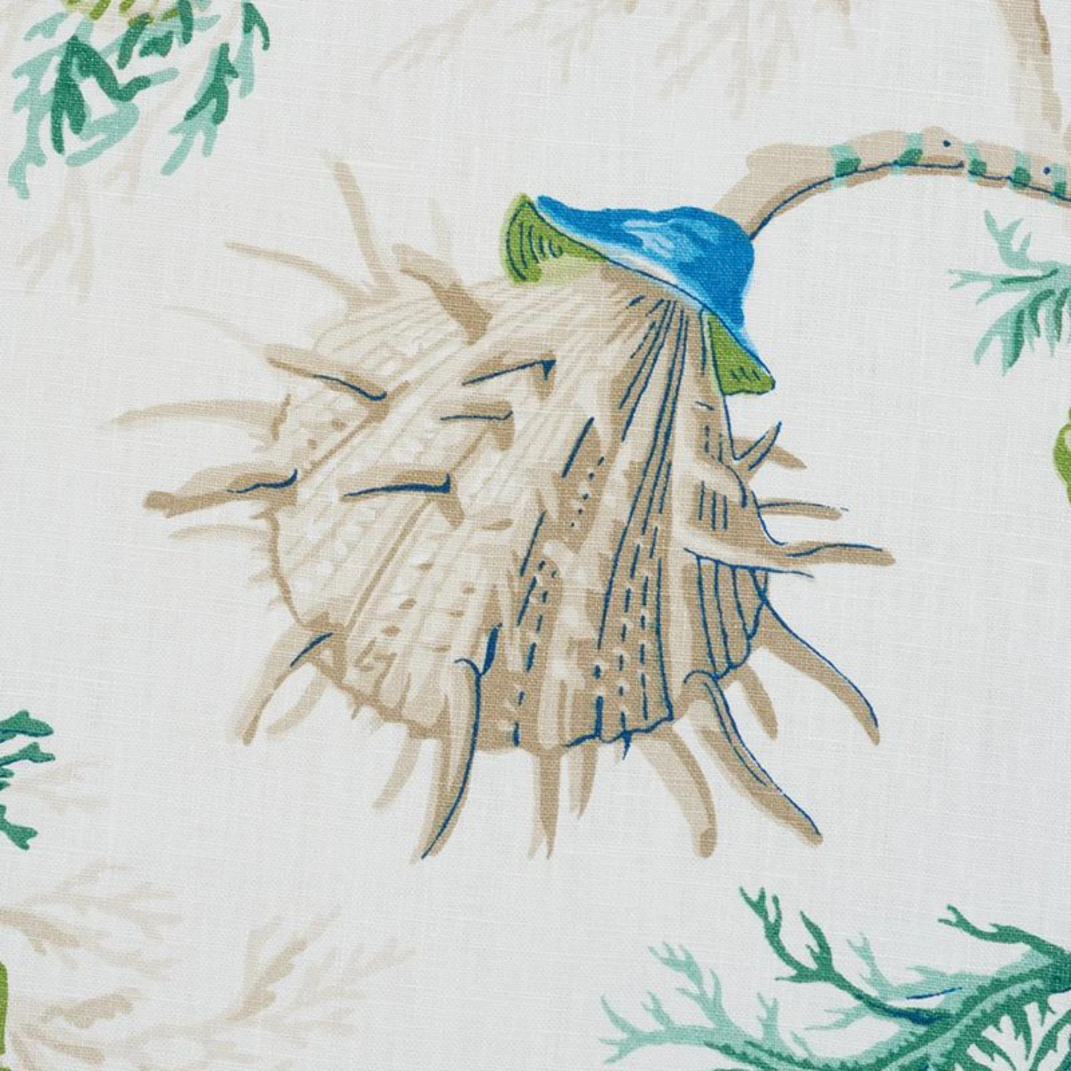 Schumacher Del Tesoro In Blue & Green Fabric 3 Schumacher Del Tesoro In Blue & Green Fabric - Image 3