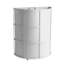 Tall Fremont Demilune Planter