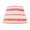 Embroidered Red Stripe Pleated Lamp Shade - Available In Multiple Sizes