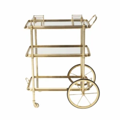 Brass English Bar Cart And Tea Trolley