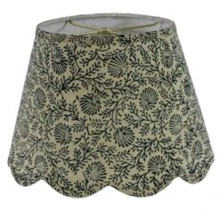 Fabric Scalloped Lampshade In Spray