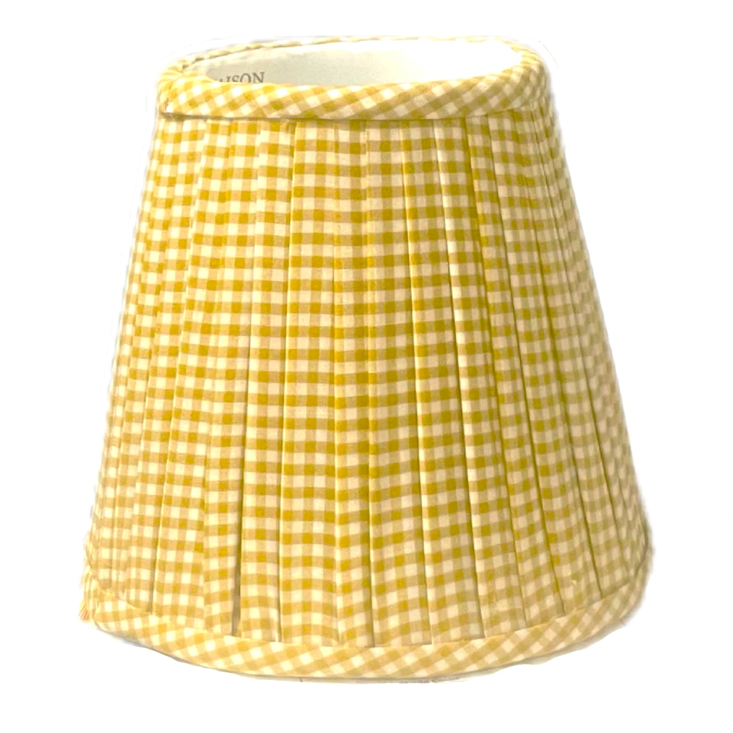 Gingham Small Cordless Shade Cover (Empire In Gold) 1 Gingham Small Cordless Shade Cover (Empire In Gold)