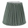 Green Gingham Cordless Shade Cover