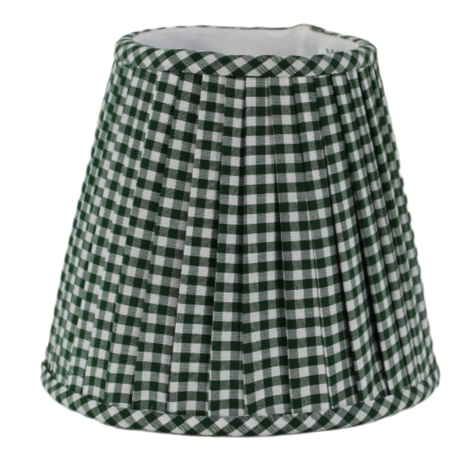 Green Gingham Cordless Shade Cover 1 Green Gingham Cordless Shade Cover