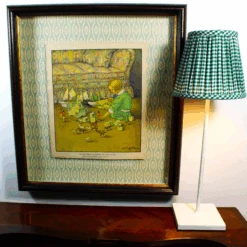 Green Gingham Cordless Shade Cover 7 Green Gingham Cordless Shade Cover -Famous Furniture Store Green Gingham Cordless Shade Cover The Well Appointed House 2