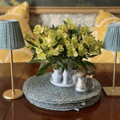 Green Gingham Cordless Shade Cover 6 Green Gingham Cordless Shade Cover -Famous Furniture Store Green Gingham Cordless Shade Cover The Well Appointed House 4