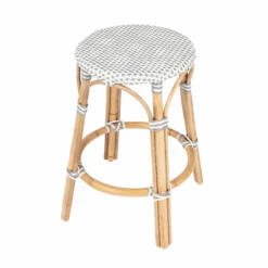 Grey Rattan Frame Counter Stool