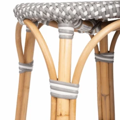 Grey And White Rattan Frame Counter Stool 11 Grey And White Rattan Frame Counter Stool -Famous Furniture Store Grey and White Rattan Frame Counter Stool The Well Appointed House 4