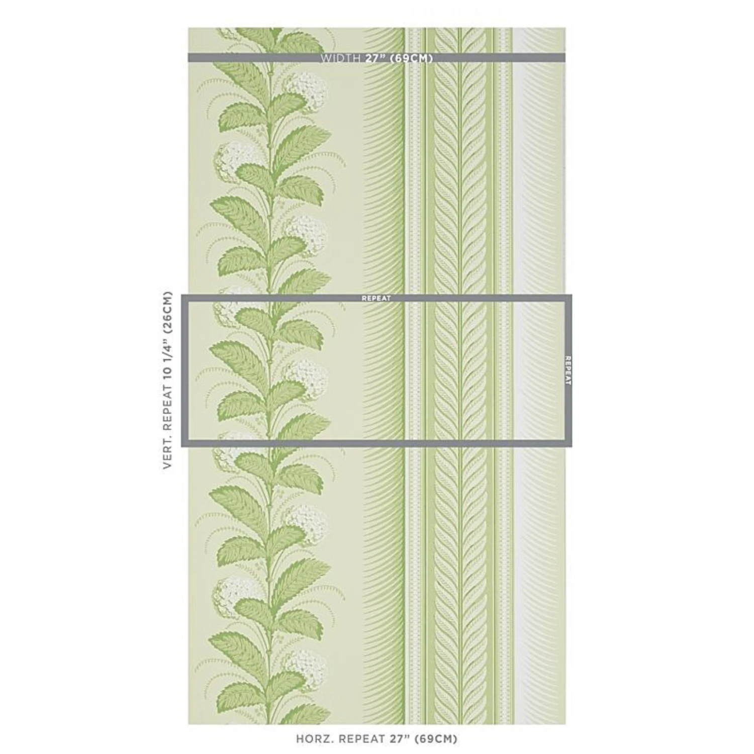 Schumacher Hydrangea Drape In Green Wallpaper 4 Schumacher Hydrangea Drape In Green Wallpaper - Image 4