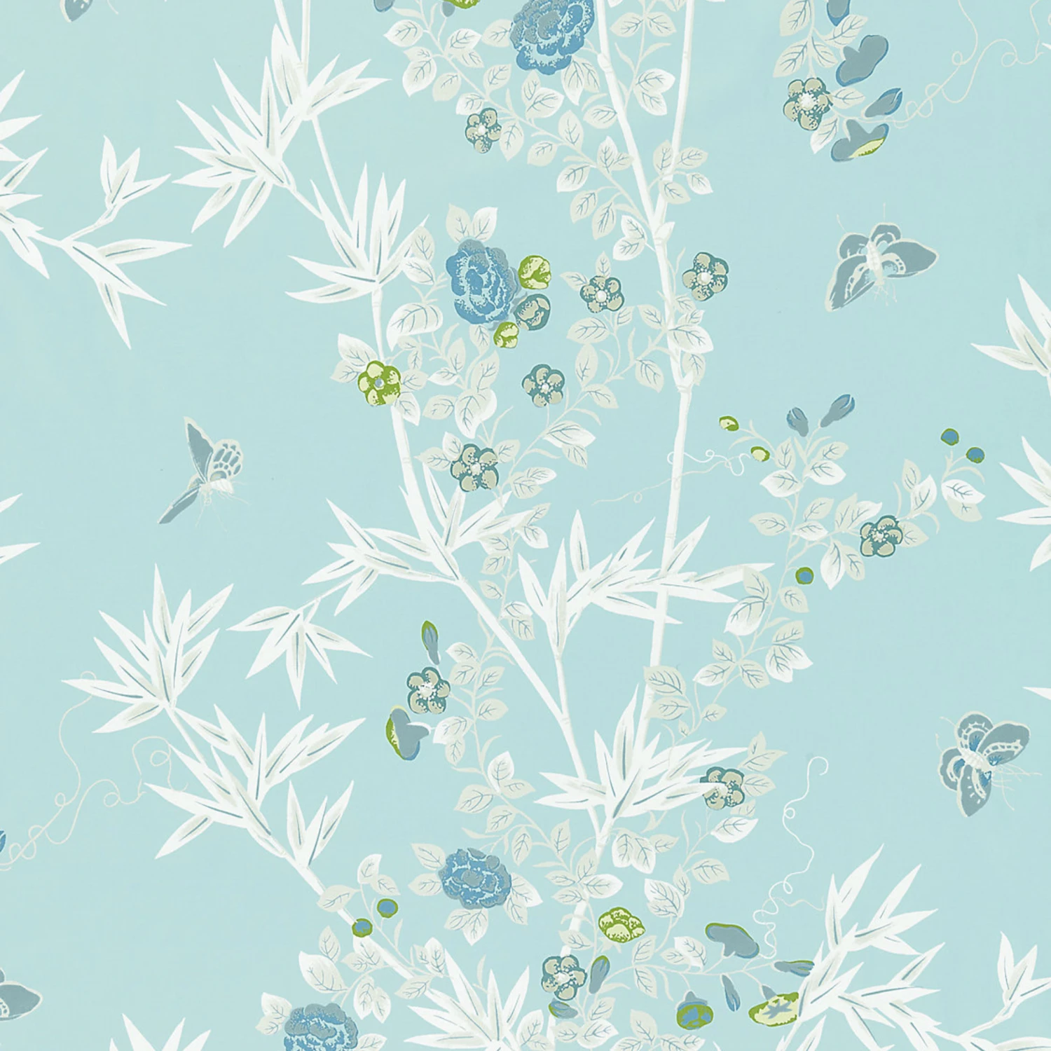 Jardin De Chine Fabric In Ciel Aqua 1 Jardin De Chine Fabric In Ciel Aqua
